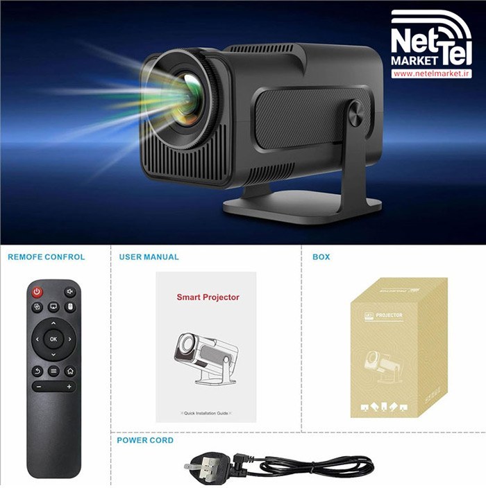 ویدئو پروژکتور هوشمند HY320 با حافظه ۱۶ گیگابایت و رم ۲ گیگابایت